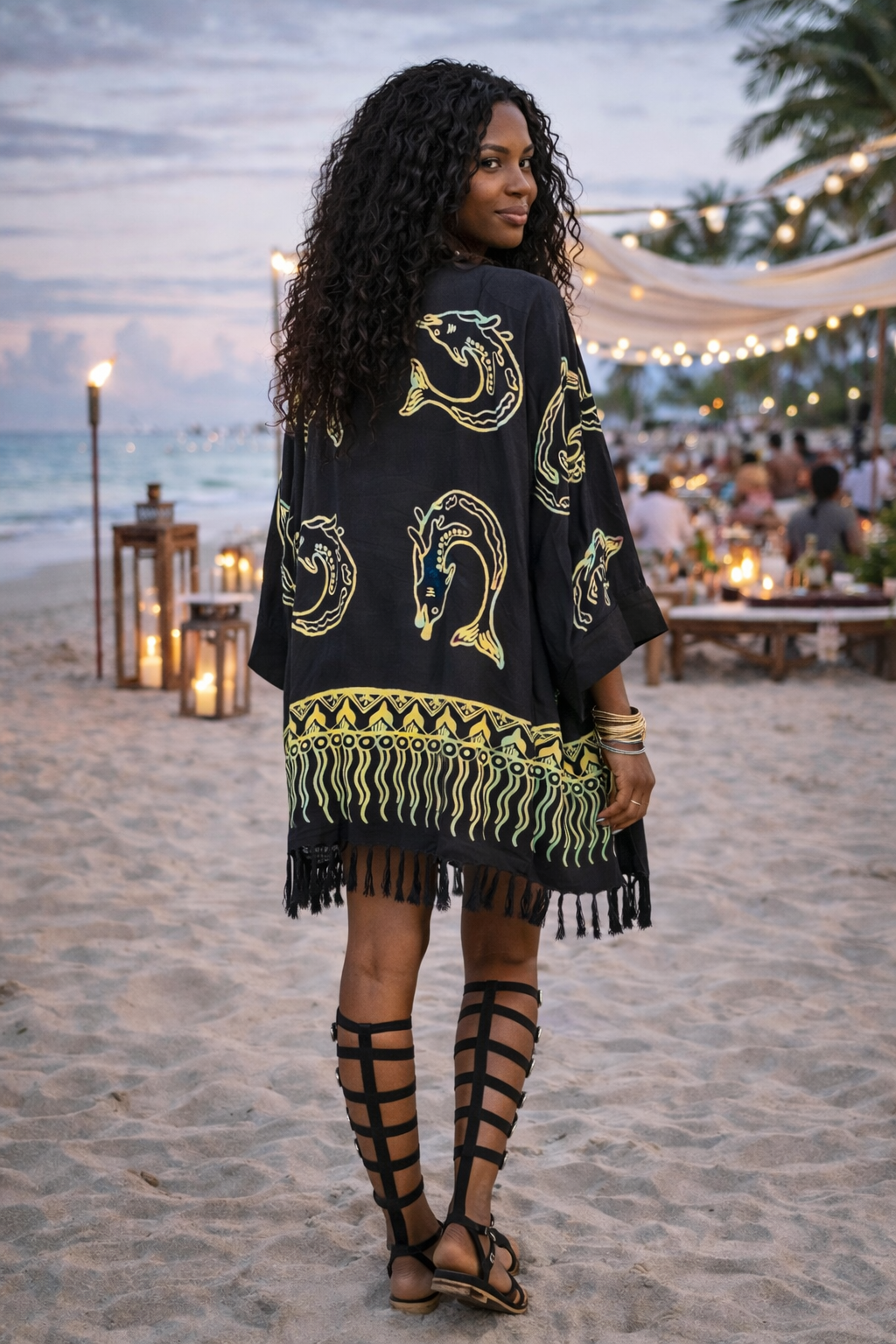 Morrocco - black kimono jacket