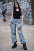 Custom Jeans with skulls