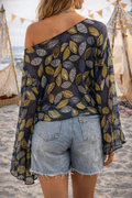 Indigo Fern - Bell sleeve top