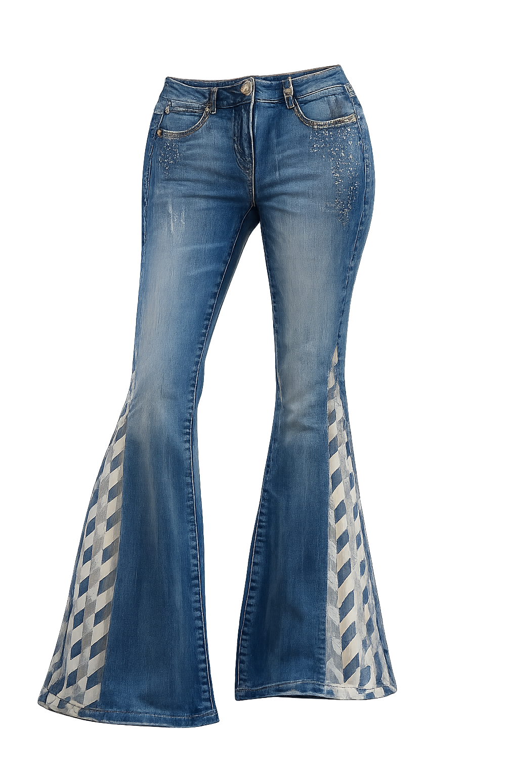 Driftwood Dream - Upcycled Boho Flare Jeans