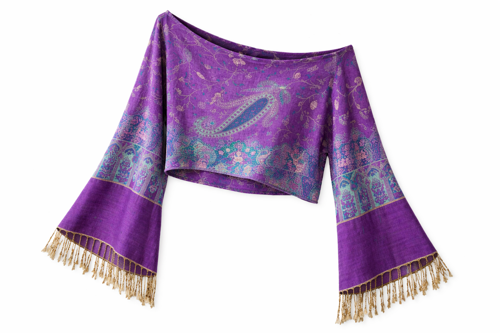 Violet Mirage - Fringe crop top