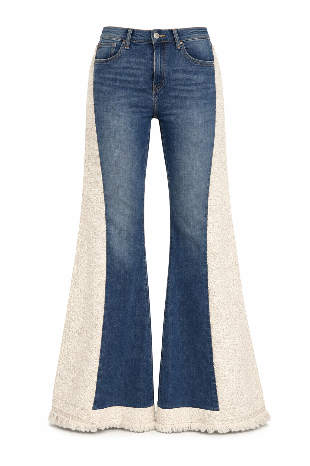 Seafoam - up-cycled boho flared jeans