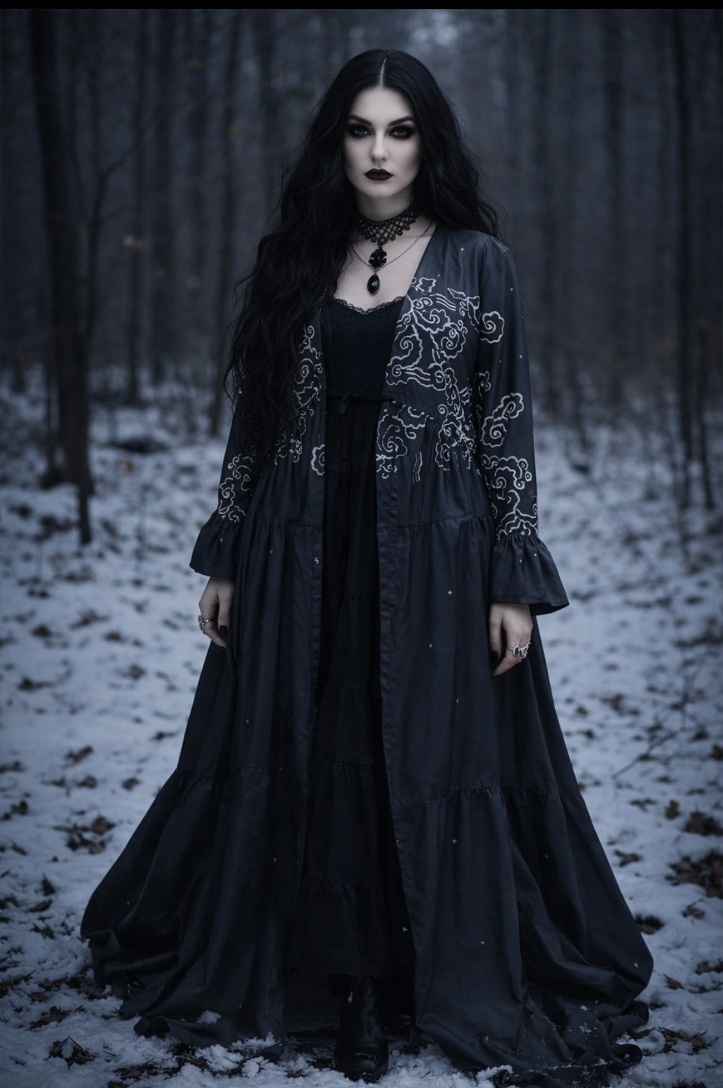 Nightshade - long kimono robe