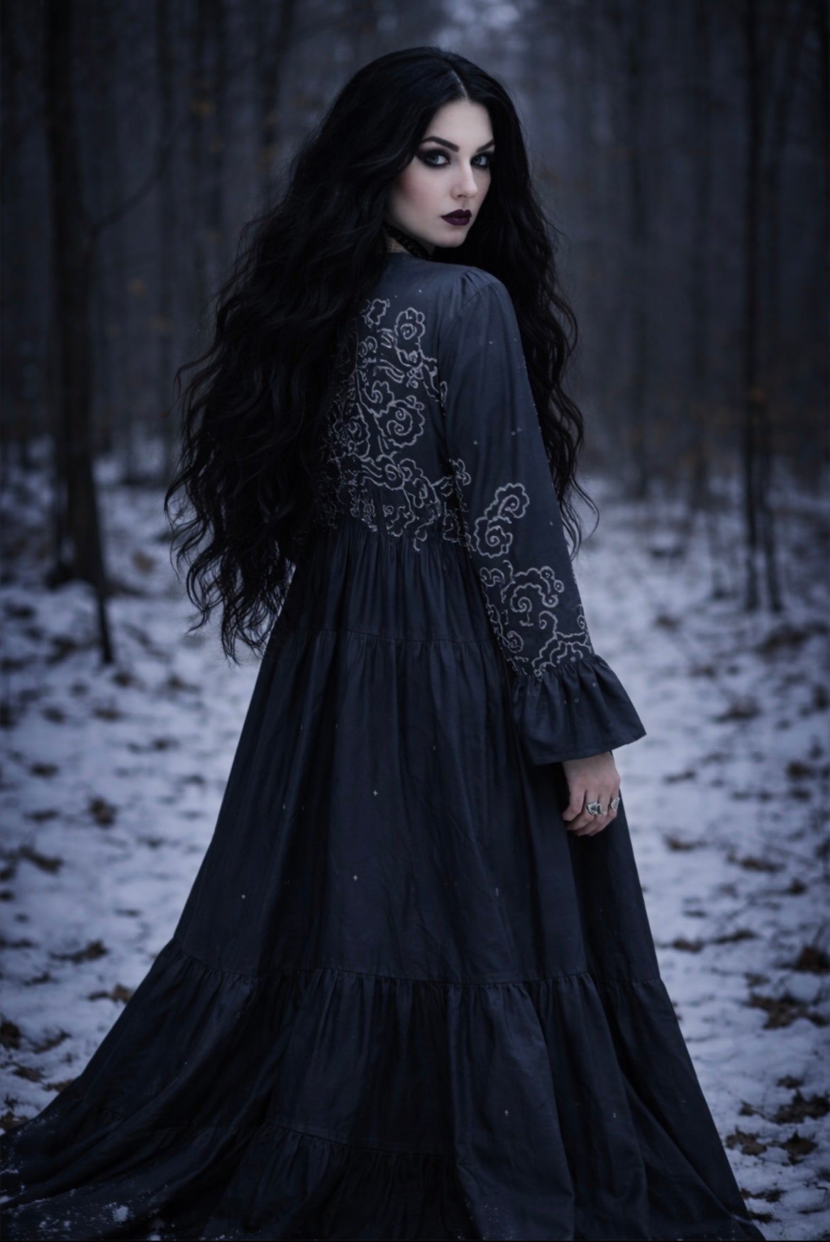 Nightshade - long kimono robe