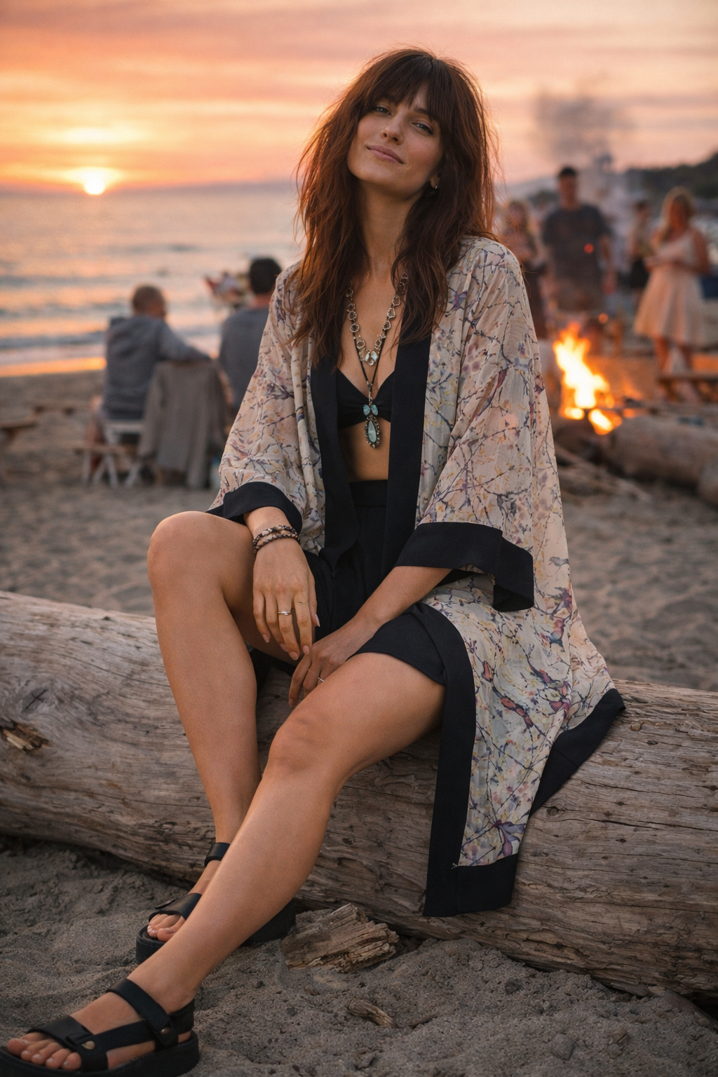 Indonesia - sheer Kimono style jacket