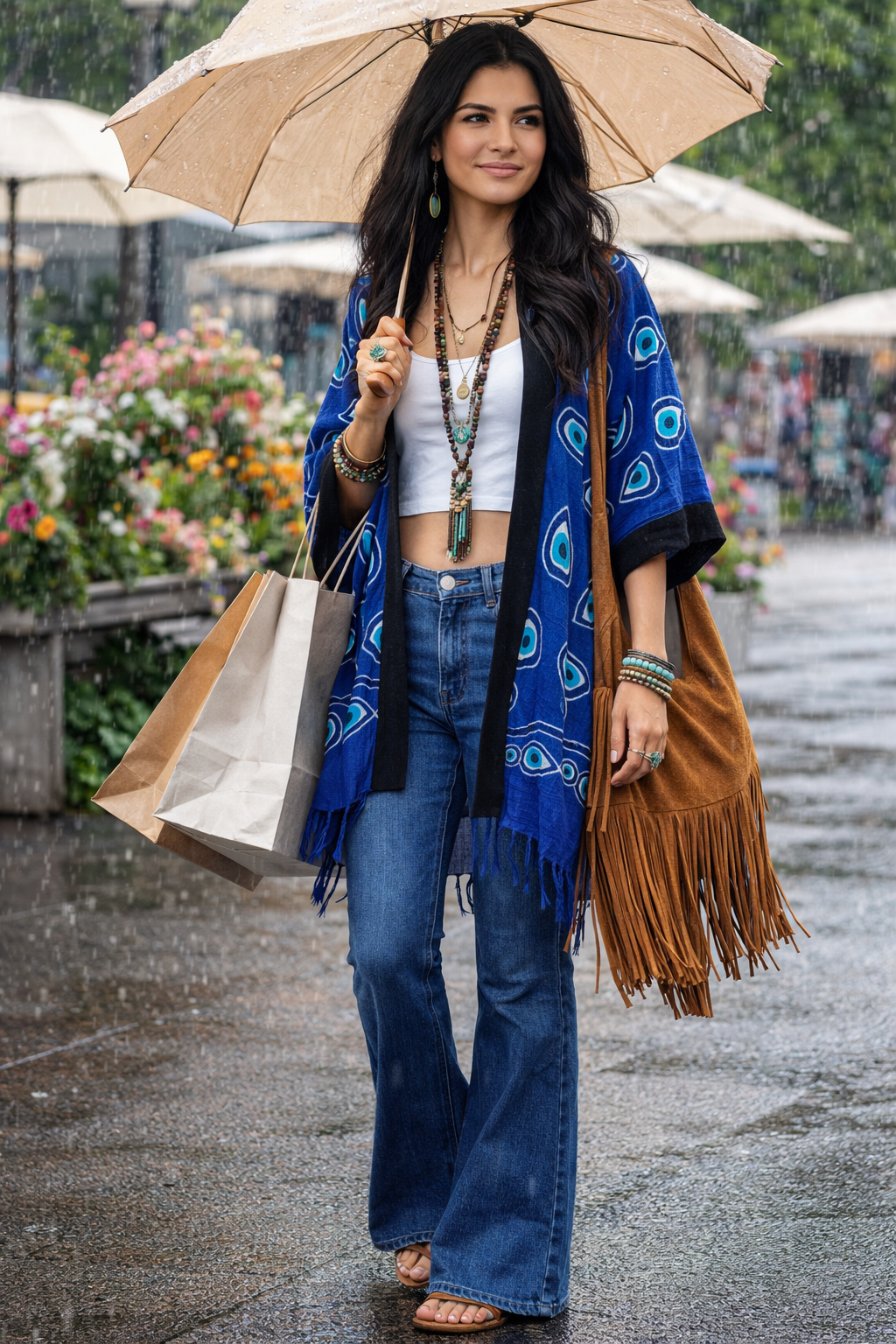 Nazar - Blue kimono style jacket